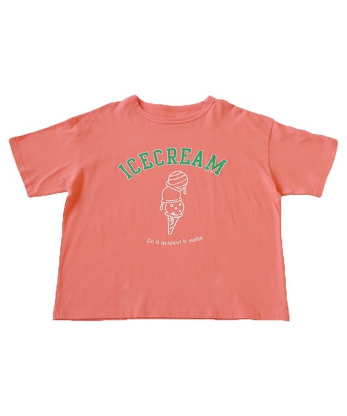 antiqua(アンティカ)の「フードロゴTシャツ(Tシャツ/カットソー・レディース・ネイビー/ブラック/イエロー/オフホワイト/杢グレー/ピンク・FREE)」の20枚目の写真