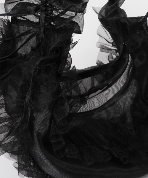 KBF（ケイビーエフ）の「フリルチュールBAG（ショルダーバッグ・レディース・ブラック/アイボリー/グレー・ONE）」の19枚目の写真