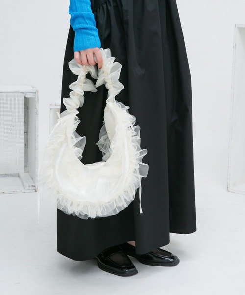 KBF（ケイビーエフ）の「フリルチュールBAG（ショルダーバッグ・レディース・ブラック/アイボリー/グレー・ONE）」の20枚目の写真