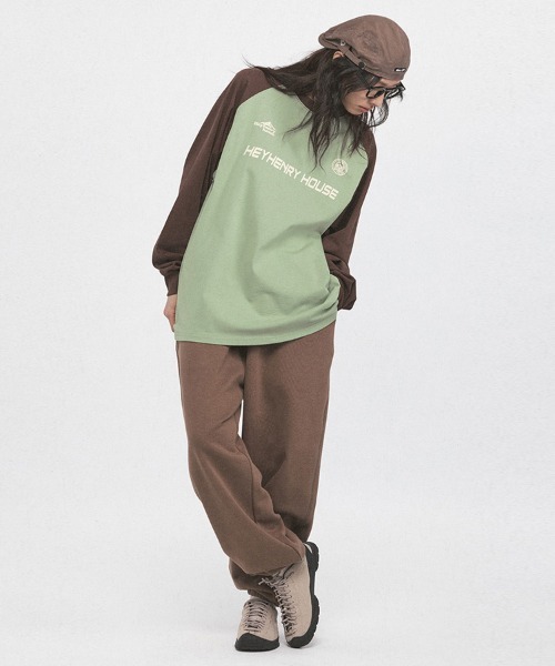 Ressaca(レサーカ)の「オーバーサイズ カラーブロック ラグランスリーブBIGロンT(Tシャツ/カットソー・メンズ・パープル/グリーン/ホワイト・XL/L/M)」の15枚目の写真