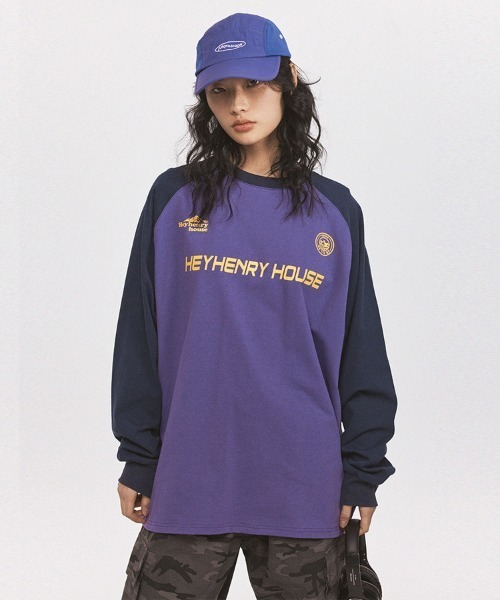 Ressaca(レサーカ)の「オーバーサイズ カラーブロック ラグランスリーブBIGロンT(Tシャツ/カットソー・メンズ・パープル/グリーン/ホワイト・XL/L/M)」の17枚目の写真