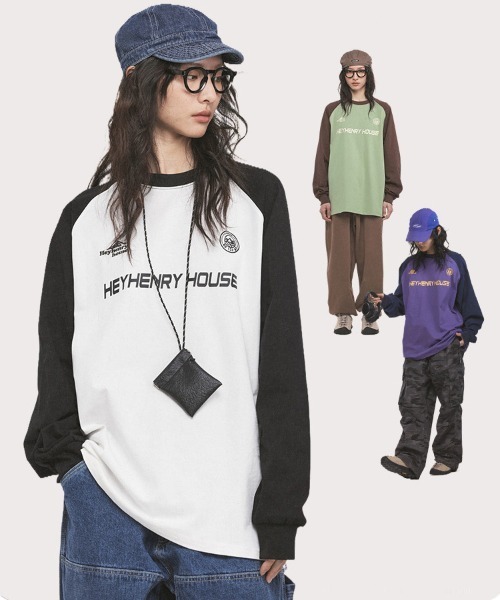 Ressaca(レサーカ)の「オーバーサイズ カラーブロック ラグランスリーブBIGロンT(Tシャツ/カットソー・メンズ・パープル/グリーン/ホワイト・XL/L/M)」の21枚目の写真