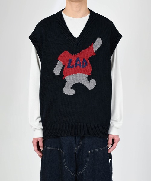 LAD MUSICIAN（ラッドミュージシャン）の「VEST（ベスト・メンズ・ブラック×ブルー/ネイビー/ブラック×グレー・44）」の4枚目の写真