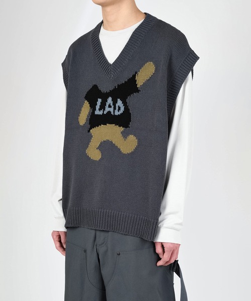 LAD MUSICIAN（ラッドミュージシャン）の「VEST（ベスト・メンズ・ブラック×ブルー/ネイビー/ブラック×グレー・44）」の8枚目の写真