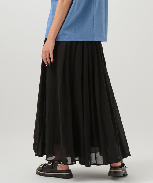 BAYFLOW（ベイフロー）の「コットンフレアスカート（スカート・レディース・アイボリー/ブラック/ピンク/ブルー・MEDIUM/SMALL）」の7枚目の写真