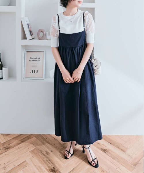MIEL CRISHUNANT | カップ付きスクエアネックワンピース