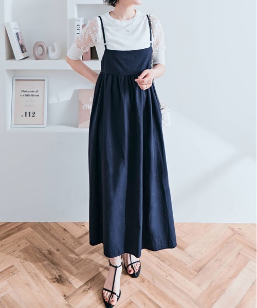 litmus レザーキャミワンピ レザーキャミソールワンピース her praha