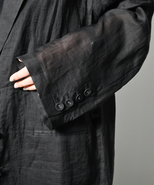 CITYSHOP(シティーショップ)の「SHEER LONG ジャケット(テーラードジャケット・レディース・ブラック/ブラウン系その他・FREE)」の15枚目の写真