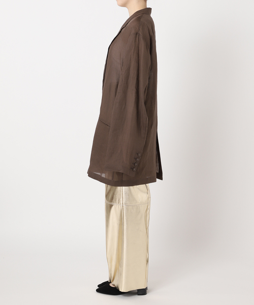 CITYSHOP(シティーショップ)の「SHEER LONG ジャケット(テーラードジャケット・レディース・ブラック/ブラウン系その他・FREE)」の19枚目の写真