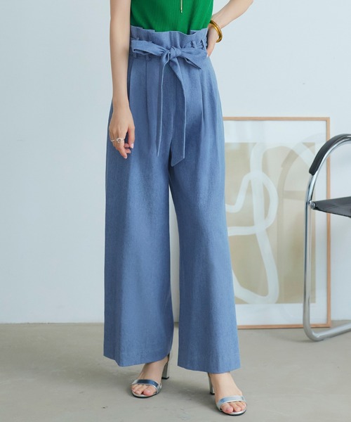 ワイドレッグデニムパンツ ライトブルー セール】ワイドレッグパンツ（デニムパンツ）｜RUIRUE BOUTIQUE（ルイ
