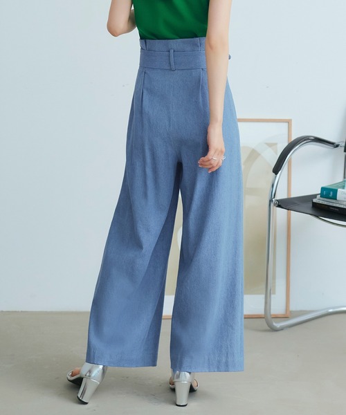RUIRUE BOUTIQUE（ルイルエブティック）の「ワイドレッグパンツ（デニムパンツ・レディース・ブルー/ネイビー・マルチサイズ）」の12枚目の写真