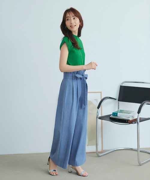 RUIRUE BOUTIQUE（ルイルエブティック）の「ワイドレッグパンツ（デニムパンツ・レディース・ブルー/ネイビー・マルチサイズ）」の13枚目の写真