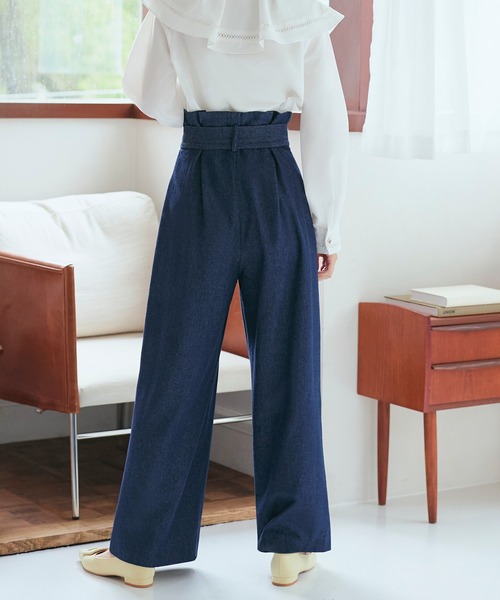 RUIRUE BOUTIQUE（ルイルエブティック）の「ワイドレッグパンツ（デニムパンツ・レディース・ブルー/ネイビー・マルチサイズ）」の15枚目の写真