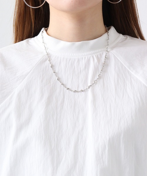 A.N.L（エーエヌエル　レーベル）の「A.N.L ｼｮｰﾄﾊﾟﾌﾌﾞﾗｳｽ（Tシャツ/カットソー・レディース・ブラック/オフホワイト/ライム・38）」の7枚目の写真