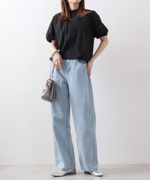 A.N.L（エーエヌエル　レーベル）の「A.N.L ｼｮｰﾄﾊﾟﾌﾌﾞﾗｳｽ（Tシャツ/カットソー・レディース・ブラック/オフホワイト/ライム・38）」の16枚目の写真