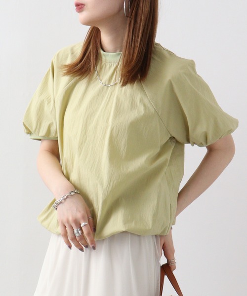 A.N.L（エーエヌエル　レーベル）の「A.N.L ｼｮｰﾄﾊﾟﾌﾌﾞﾗｳｽ（Tシャツ/カットソー・レディース・ブラック/オフホワイト/ライム・38）」の15枚目の写真