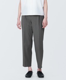 婦人　風を通すストレッチサッカーテーパードパンツ