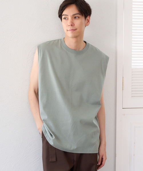 LAKOLE(ラコレ)の「ノースリーブカットソー / 113990(Tシャツ/カットソー・メンズ・グレー/ブラック/ホワイト/チャコール・MEDIUM/LARGE/X-LARGE)」の3枚目の写真