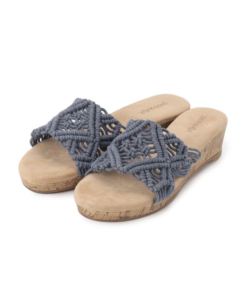 SHOO・LA・RUE（シューラルー）の「◆マクラメサンダル（サンダル・レディース・イエロー/ブルー/アイボリー・45/35）」の3枚目の写真