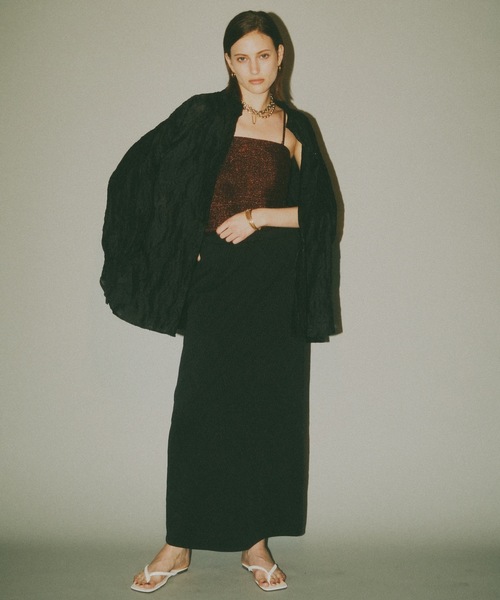 yae（ヤエ）の「2way glitter camisole / カップ付き2wayグリッターキャミソール（チューブトップ・レディース・シルバー/ブラウン・FREE）」の11枚目の写真