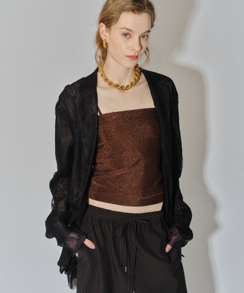 セール】2way glitter camisole / カップ付き2wayグリッター