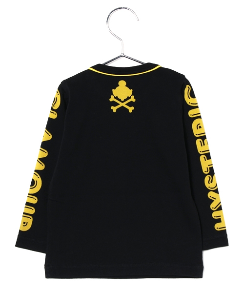 HYSTERIC MINI（ヒステリックミニ）の「BABY Hungry meet the OKIDOKI Monsters 長袖Tシャツ（Tシャツ/カットソー・キッズ・ホワイト/ブルー/ブラック・90/80）」の8枚目の写真