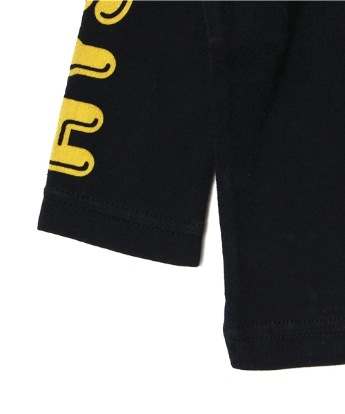 HYSTERIC MINI（ヒステリックミニ）の「BABY Hungry meet the OKIDOKI Monsters 長袖Tシャツ（Tシャツ/カットソー・キッズ・ホワイト/ブルー/ブラック・90/80）」の4枚目の写真