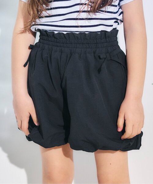 apres les cours(アプレレクール)の「バルーンショートパンツ(その他パンツ・キッズ・ブラック/オフホワイト・90/100/110/120/80/130/140)」の2枚目の写真