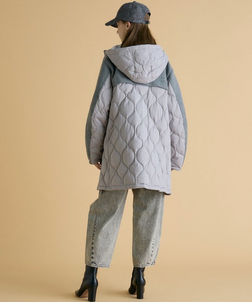 INED CLARO（イネドクラロ）の「ウール×ピュアダウンコート（ダウンジャケット/コート・レディース・グレー/ベージュ・フリー）」の8枚目の写真