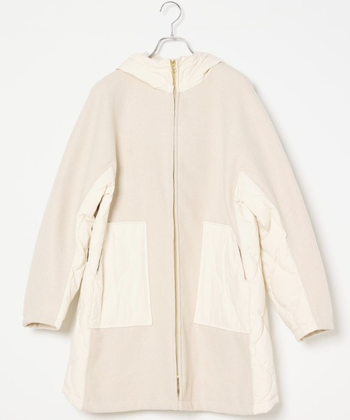 INED CLARO（イネドクラロ）の「ウール×ピュアダウンコート（ダウンジャケット/コート・レディース・グレー/ベージュ・フリー）」の19枚目の写真