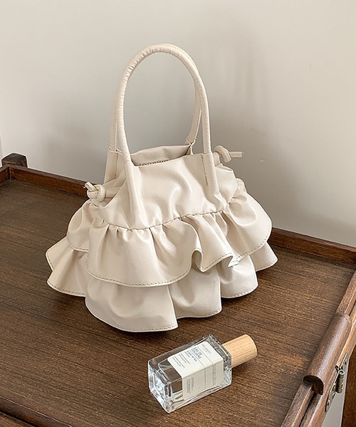 cream creme(クリームクレーム)の「シャーリングトートバッグ(トートバッグ・レディース・ブラック/シルバー/ホワイト・FREE)」の3枚目の写真