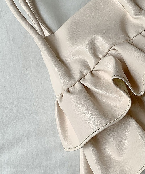 cream creme(クリームクレーム)の「シャーリングトートバッグ(トートバッグ・レディース・ブラック/シルバー/ホワイト・FREE)」の8枚目の写真