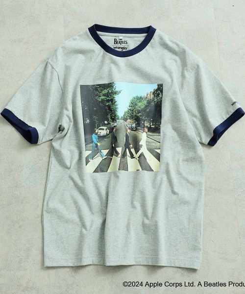 Lee(リー)の「Wrangler/ラングラー【BEATLES】リンガー ショートスリーブTee(Tシャツ/カットソー・メンズ・ホワイト/グレー/ホワイト系その他/グレー系その他・SMALL/MEDIUM/LARGE/X-LARGE)」の4枚目の写真