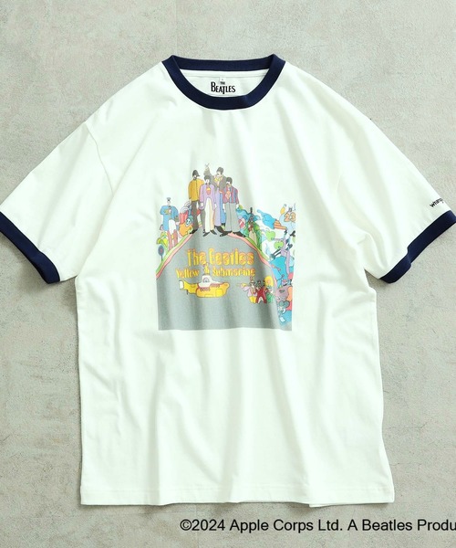 Lee(リー)の「Wrangler/ラングラー【BEATLES】リンガー ショートスリーブTee(Tシャツ/カットソー・メンズ・ホワイト/グレー/ホワイト系その他/グレー系その他・SMALL/MEDIUM/LARGE/X-LARGE)」の2枚目の写真