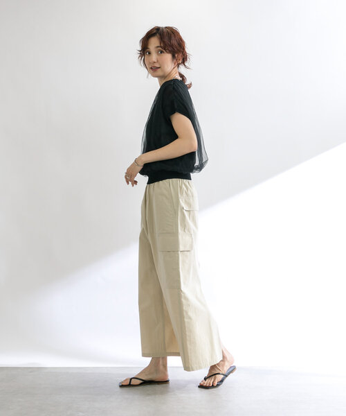 RIVE DROITE(リヴドロワ)の「ドロストカーゴロングスカート(スカート・レディース・ライトベージュ/カーキ/ブラック・38/36)」の18枚目の写真