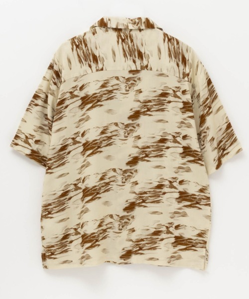 Mac-House（マックハウス）の「RAYON ALOHA SHIRT レーヨンアロハシャツ（シャツ/ブラウス・メンズ・ネイビー/ベージュ/オフホワイト/ブラック・S/M/L/XL）」の5枚目の写真
