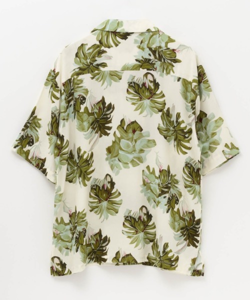 Mac-House（マックハウス）の「RAYON ALOHA SHIRT レーヨンアロハシャツ（シャツ/ブラウス・メンズ・ネイビー/ベージュ/オフホワイト/ブラック・S/M/L/XL）」の6枚目の写真