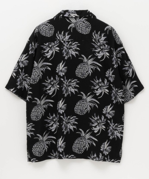 Mac-House（マックハウス）の「RAYON ALOHA SHIRT レーヨンアロハシャツ（シャツ/ブラウス・メンズ・ネイビー/ベージュ/オフホワイト/ブラック・S/M/L/XL）」の7枚目の写真