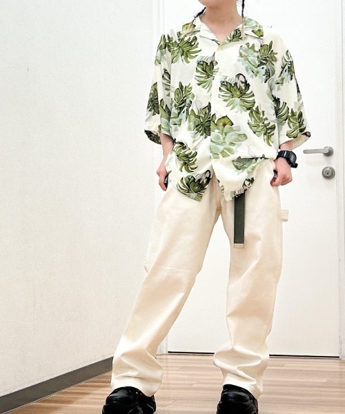 Mac-House（マックハウス）の「RAYON ALOHA SHIRT レーヨンアロハシャツ（シャツ/ブラウス・メンズ・ネイビー/ベージュ/オフホワイト/ブラック・S/M/L/XL）」の10枚目の写真