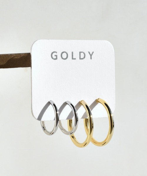GOLDY(ゴールディ)の「ベーシック ライン メタル セット イヤリング 1(イヤリング・レディース・その他/シルバー/ゴールド・FREE)」の3枚目の写真