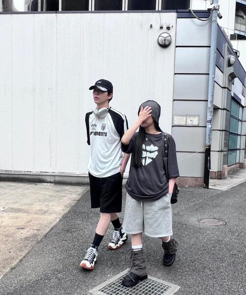 Figments（フィグメンツ）の「メッセージハートTシャツ（Tシャツ/カットソー・レディース・ブラック/グレー・FREE）」の12枚目の写真