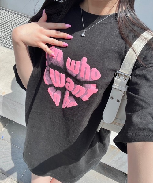Figments（フィグメンツ）の「メッセージハートTシャツ（Tシャツ/カットソー・レディース・ブラック/グレー・FREE）」の22枚目の写真