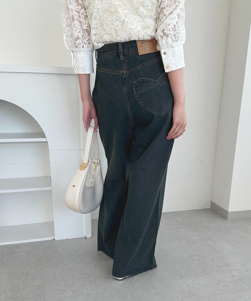 apres jour(アプレジュール)の「オーバーダイハートポケットダメージパンツ【ZOZOTOWN限定アイテム】(デニムパンツ・レディース・インディゴブルー/ダークインディゴブルー・SMALL/MEDIUM/X-LARGE)」の5枚目の写真