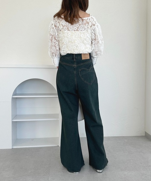 apres jour(アプレジュール)の「オーバーダイハートポケットダメージパンツ【ZOZOTOWN限定アイテム】(デニムパンツ・レディース・インディゴブルー/ダークインディゴブルー・SMALL/MEDIUM/X-LARGE)」の10枚目の写真