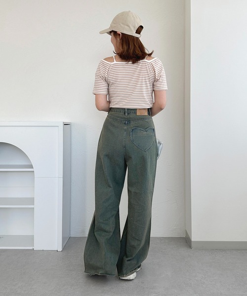 apres jour(アプレジュール)の「オーバーダイハートポケットダメージパンツ【ZOZOTOWN限定アイテム】(デニムパンツ・レディース・インディゴブルー/ダークインディゴブルー・SMALL/MEDIUM/X-LARGE)」の15枚目の写真