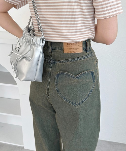 apres jour(アプレジュール)の「オーバーダイハートポケットダメージパンツ【ZOZOTOWN限定アイテム】(デニムパンツ・レディース・インディゴブルー/ダークインディゴブルー・SMALL/MEDIUM/X-LARGE)」の16枚目の写真