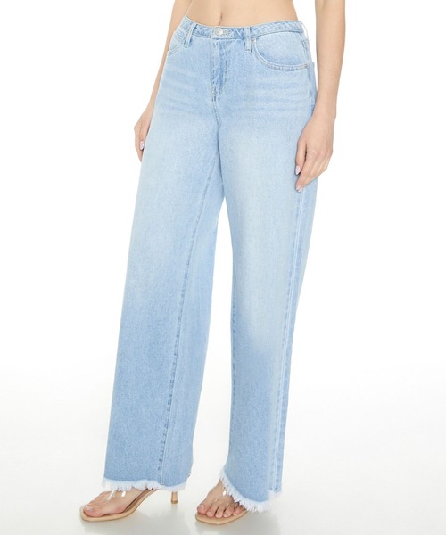 FOREVER 21(フォーエバー トゥエンティーワン)の「デニムワイドパンツ(デニムパンツ・レディース・ライトブルー・24cm/25cm/26cm)」の7枚目の写真