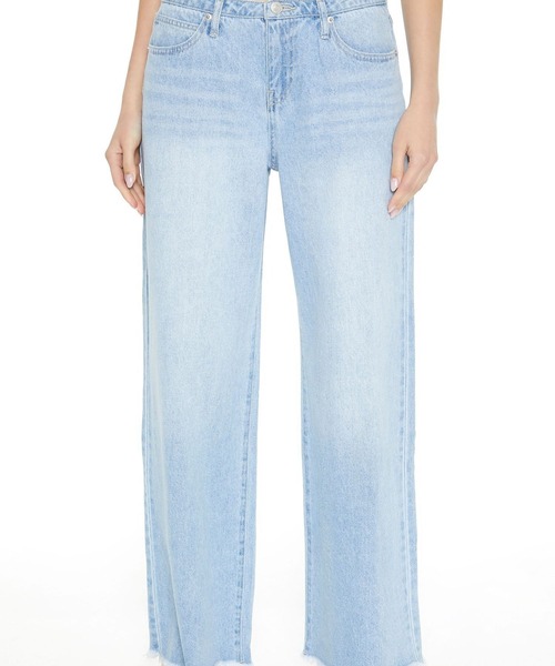 FOREVER 21(フォーエバー トゥエンティーワン)の「デニムワイドパンツ(デニムパンツ・レディース・ライトブルー・24cm/25cm/26cm)」の9枚目の写真