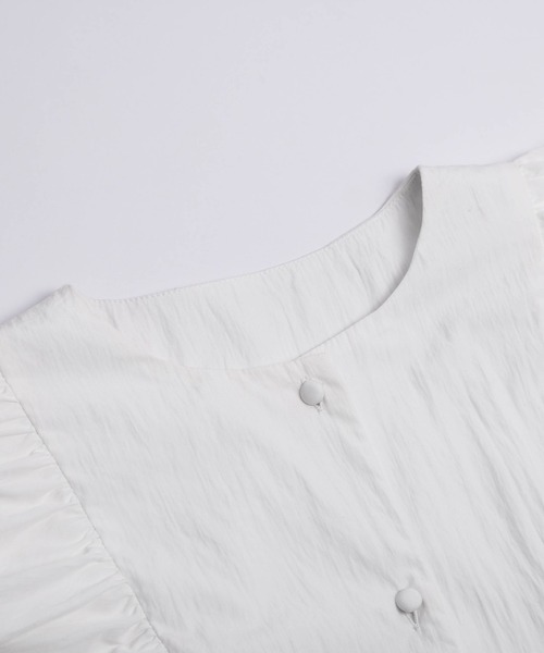 Lajour(ラジュール)の「ラッフルフリルペプラムブラウス(シャツ/ブラウス・レディース・ブラック/ホワイト・フリー)」の21枚目の写真