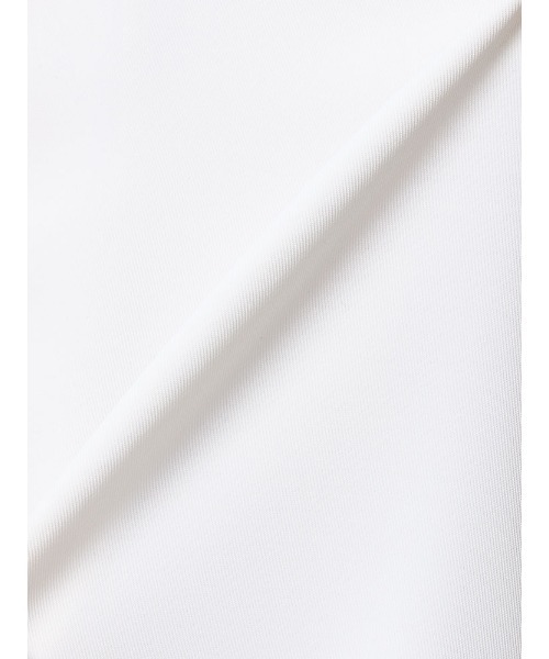 Perfect Suit FActory（パーフェクトスーツファクトリー）の「イレギュラーボウタイブラウス5分袖（シャツ/ブラウス・レディース・オフホワイト/ベージュ/サックスブルー・L/M/S）」の4枚目の写真